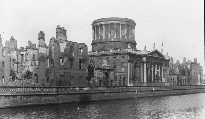 Court offices Act 1926 - The Four Courts The shell of the Four Courts following the battle in 1922