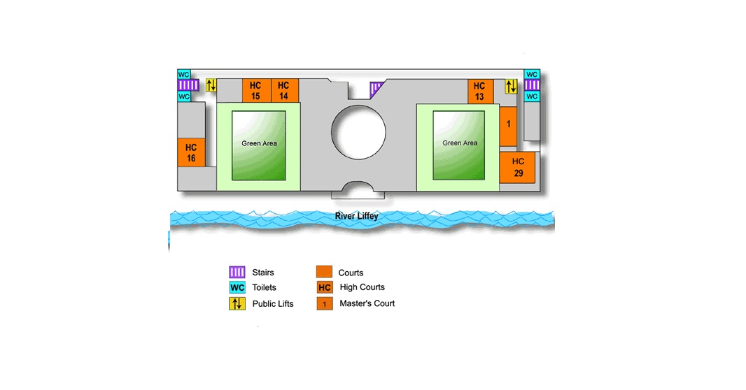 Map of the Four Courts – second floor